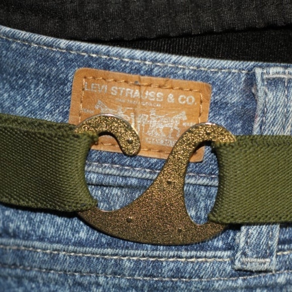 Floral Gold & Green Vintage Belt main image 4